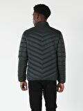  Slim Fit  Erkek Koyu Yeşil Mont