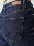 759 Lara Orta Bel Dar Paça Super Slim Fit Koyu Mavi Kadın Jean Pantolon Cl1048737