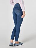 759 Lara Orta Bel Dar Paça Super Slim Fit Mavi Kadın Jean Pantolon Cl1048741