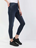 760 Dıana Super Slim Fit Yüksel Bel Dar Paça Kadın Lacivert Jean Pantolon