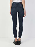 760 Dıana Super Slim Fit Yüksel Bel Dar Paça Kadın Lacivert Jean Pantolon