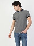 Regular Fit Polo Yaka Erkek Lacivert Polo Kısa Kol