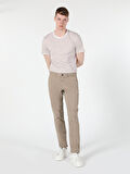 Regular Fit Orta Bel Sarı Erkek Pantolon