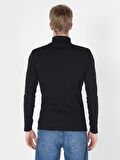 Slim Fit Lacivert Erkek Uzun Kol Tişört