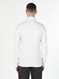 Slim Fit Balikci Erkek Gri Taş Tshirt U.Kol