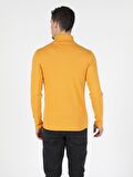 Slim Fit Balikci Erkek Sarı Tshirt U.Kol