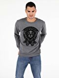 Regular Fit Erkek Antra Melanj Sweatshirt