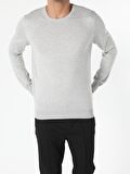 Regular Fit Bisiklet Yaka Erkek Gri Kazak