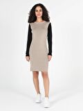 Slim Fit Kadın Çok Renkli Elbise