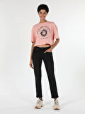892 Alına Slim Boyfriend Fit Orta Bel Daralan Paça Kadın Mavi Jean Pantolon Cl1051968