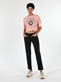 892 Alına Slim Boyfriend Fit Orta Bel Daralan Paça Kadın Mavi Jean Pantolon Cl1051968