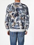 Regular Fit Desenli Gri Erkek Sweatshirt