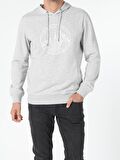 Regular Fit Gri Melanj Erkek Sweatshirt