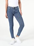 759 Lara Orta Bel Dar Paça Super Slim Fit Jean Kadın Jean Pantolon Cl1052807