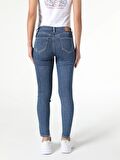 759 Lara Orta Bel Dar Paça Super Slim Fit Jean Kadın Jean Pantolon Cl1052807