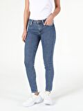 759 Lara Orta Bel Dar Paça Super Slim Fit Jean Kadın Jean Pantolon Cl1052807