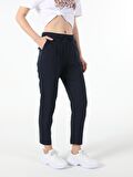 Regular Fit Düşük Bel Kadın Lacivert Pantolon