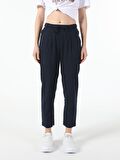 Regular Fit Düşük Bel Kadın Lacivert Pantolon