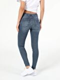 759 Lara Orta Bel Dar Paça Super Slim Fit Jean Kadın Jean Pantolon Cl1053425