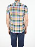 Slim Fit Shirt Neck Erkek Kısa Kol Gömlek
