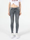 759 Lara Orta Bel Dar Paça Super Slim Fit Kadın Jean Pantolon Cl1054582