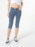  Orta Bel  Super Slim Fit Jean Kadın Jean Şort