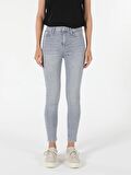 760 Dıana Yüksek Bel Dar Paça Super Slim Fit Mavi Kadın Jean Pantolon Cl1055521
