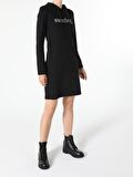 Slim Fit Siyah Kadın Uzun Kol Elbise