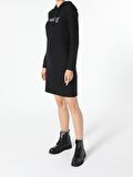Slim Fit Siyah Kadın Uzun Kol Elbise