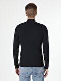 Slim Fit Mavi Erkek Hırka