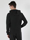 Slim Fit Kapüşonlu Antrasit Erkek Ceket