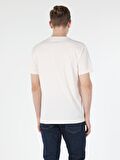 Comfort Fit Bisiklet Yaka Basic Beyaz Erkek Kısa Kol Tişört