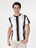 Beyaz Erkek Tshirt K.kol