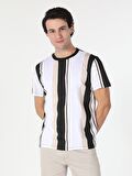 Beyaz Erkek Tshirt K.kol