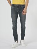 041 Danny Slim Fit Düşük Bel Dar Paça Gri Erkek Pantolon
