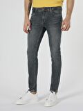 041 Danny Slim Fit Düşük Bel Dar Paça Gri Erkek Pantolon
