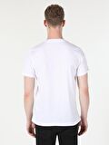 Beyaz Erkek Tshirt K.kol