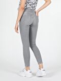 759 Lara Orta Bel Dar Kesim Dar Paça Kadın Gri Jean Pantolon Cl1059279