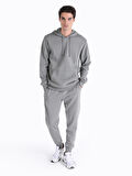 Regular Fit Kapüşonlu Gri Erkek Sweatshirt
