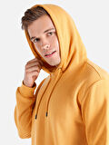 Regular Fit Kapüşonlu Sarı Erkek Sweatshirt