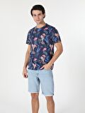 Lacivert Erkek Tshirt K.kol