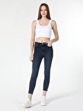 759 Lara Süper Dar Fit Normal Bel Dar Paça Mavi Kadın Jean Pantolon Cl1061397