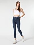 760 Diana Slim Fit Yüksek Bel Dar Paça Mavi Kadın Jean Pantolon Cl1061429