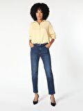 703 Carla Slim Fit Orta Bel Düz Paça Jean Kadın Pantolon Cl1061434