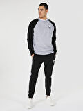 Slim Fit Baskılı Gri Erkek Sweatshirt