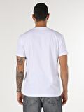 Beyaz Erkek Tshirt K.kol