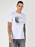 Beyaz Erkek Tshirt K.kol