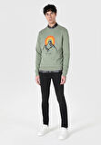 Regular Fit   Erkek Yeşil Sweatshirt Cl1061898