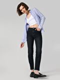 703 Carla Slim Fit Normal Bel Düz Paça Koyu Mavi Kadın Jean Pantolon Cl1062189