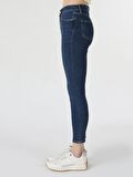 759 Lara Süper Dar Fit Normal Bel Dar Paça Koyu Mavi Kadın Jean Pantolon Cl1062190